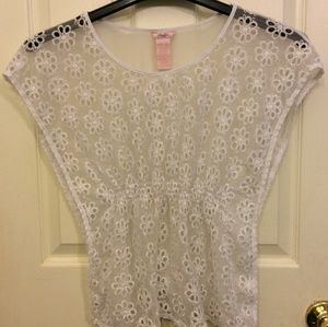 Candies white floral blouse